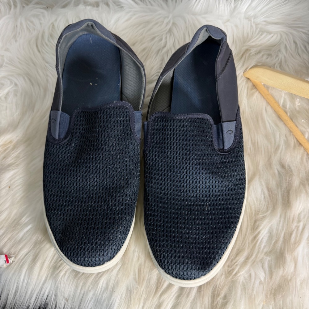 Olukai Lae'ahi Mens Navy Blue Mesh Slip On Sneakers 10443-TFTF Size 14
